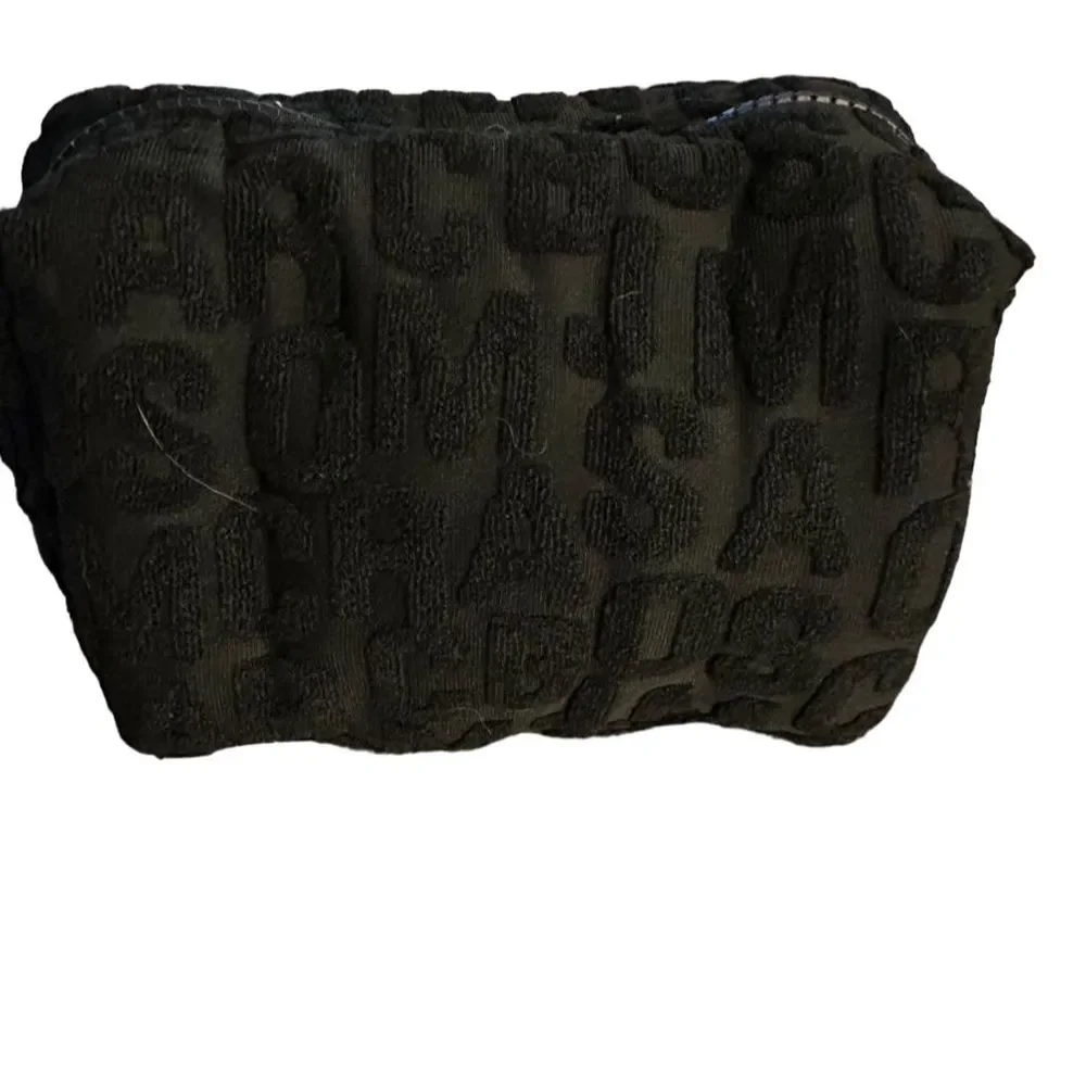 Marc Jacobs Black Terry Logo Cosmetic Bag - NWT - Picture 4 of 4